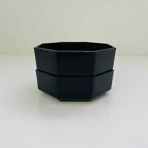 ARCOPAL France Novoctime Black Glass Small Fruit Dessert Bowls, Set of 2